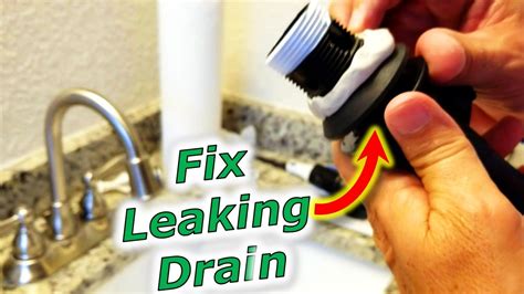 bottom of bathroom sink leaking|How to fix leak in bathroom sink at rubber gasket of。